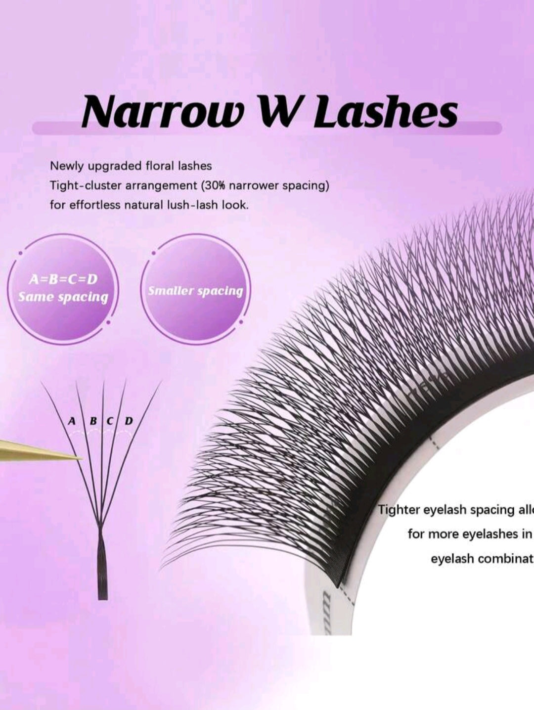 Narrow W Lashes 0.07