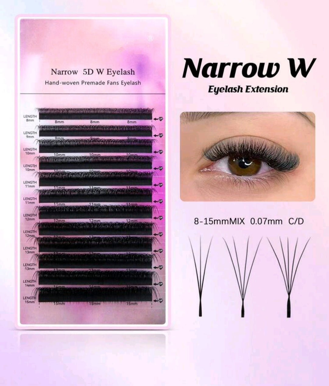 Narrow W Lashes 0.07