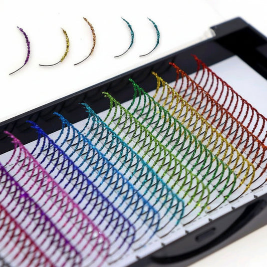 Mixed Colour Glitter Lashes